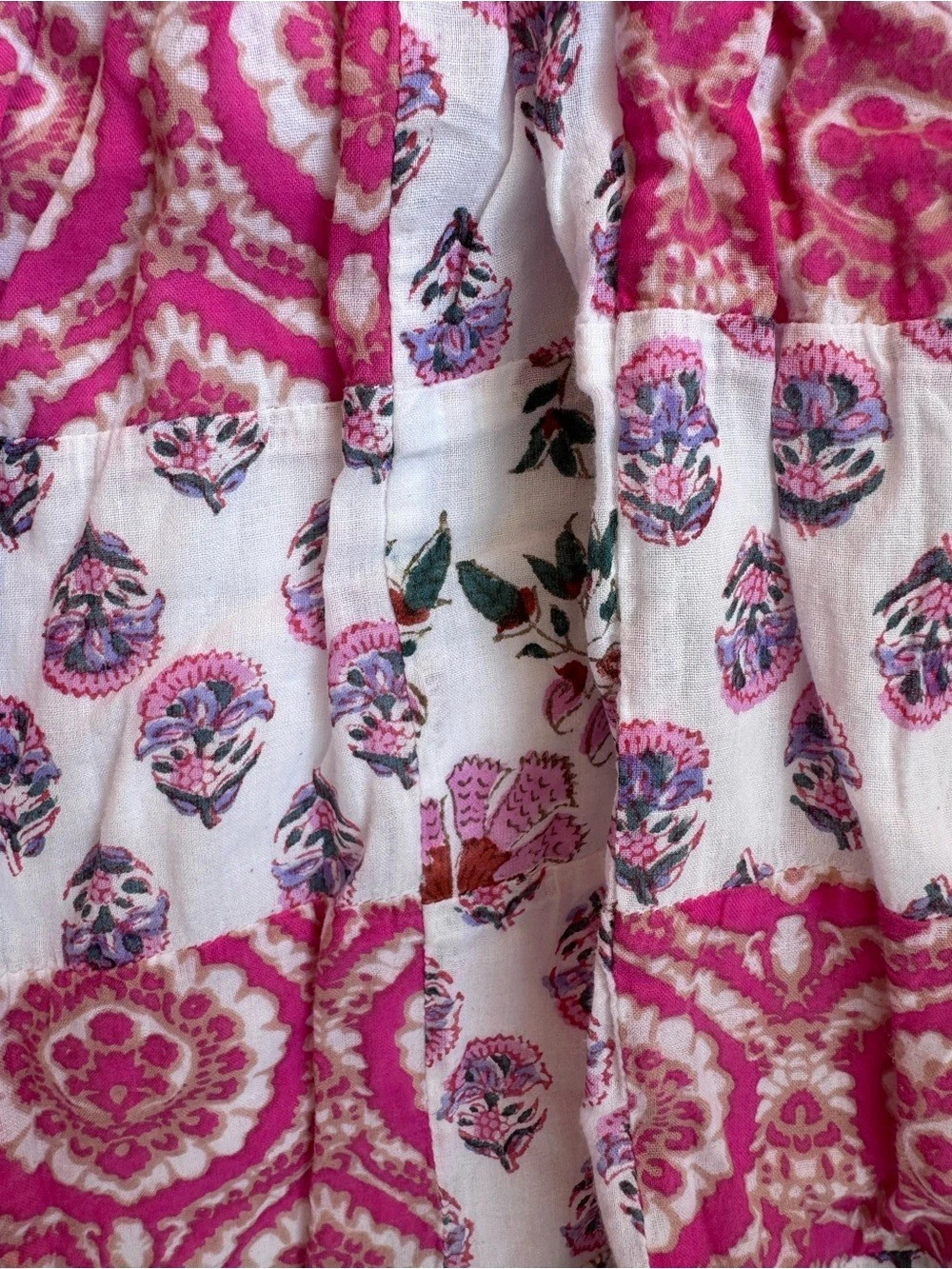 Roller Rabbit Floral Block patchwork Print Dress Girls 4 - Picture 3 of 3